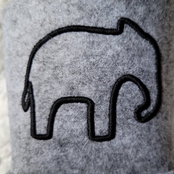 Thirty-One Dreamkeeper Mini Bin Brushed Whisper Grey Elephant Faux Leather Loop - Picture 5 of 12